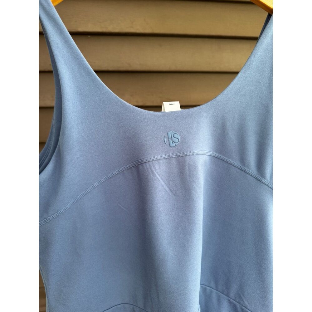 Elle Sport Blue Active Tank Dress Built In Bra Shorts Athleisure Medium - Picture 5 of 16